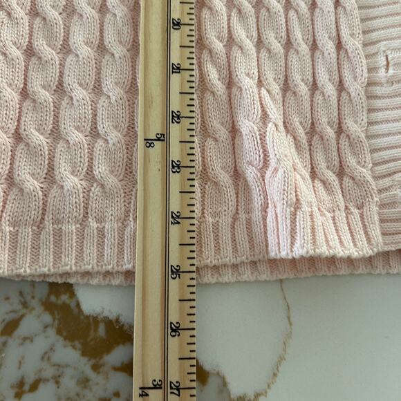 Bedford Fair Cardigan Sweater Cable Knit Pink SZL - Picture 8 of 10